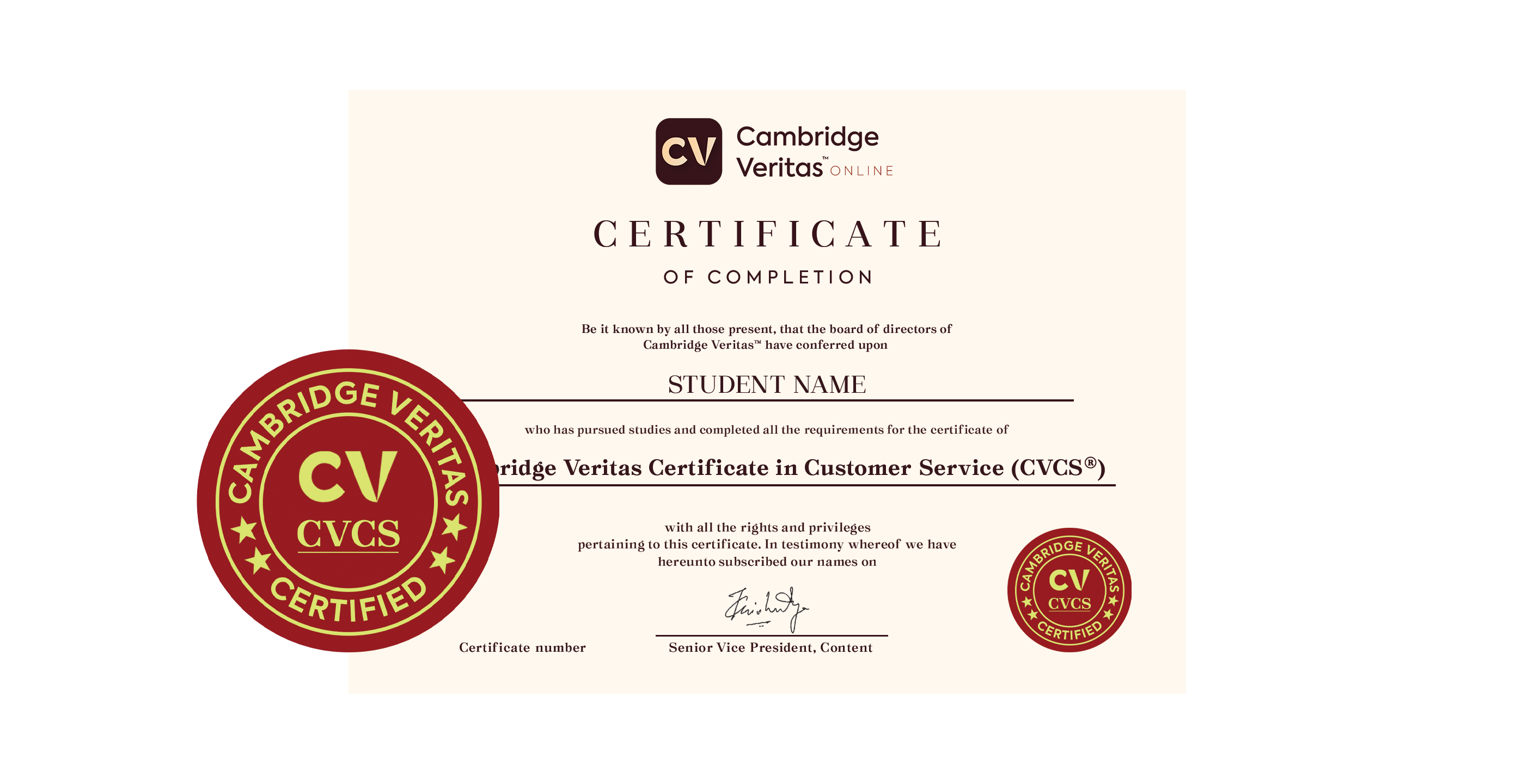 Cambridge Veritas Certificate in Customer Service (CVCS®)
