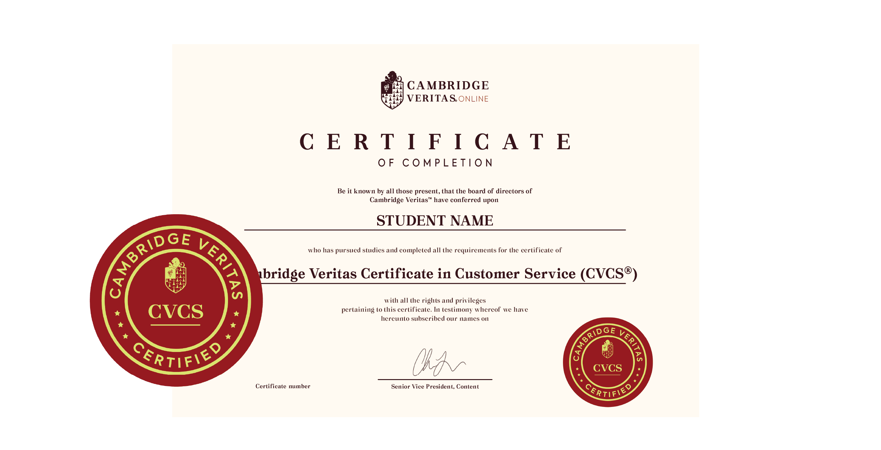 Cambridge Veritas Certificate in Customer Service (CVCS®)