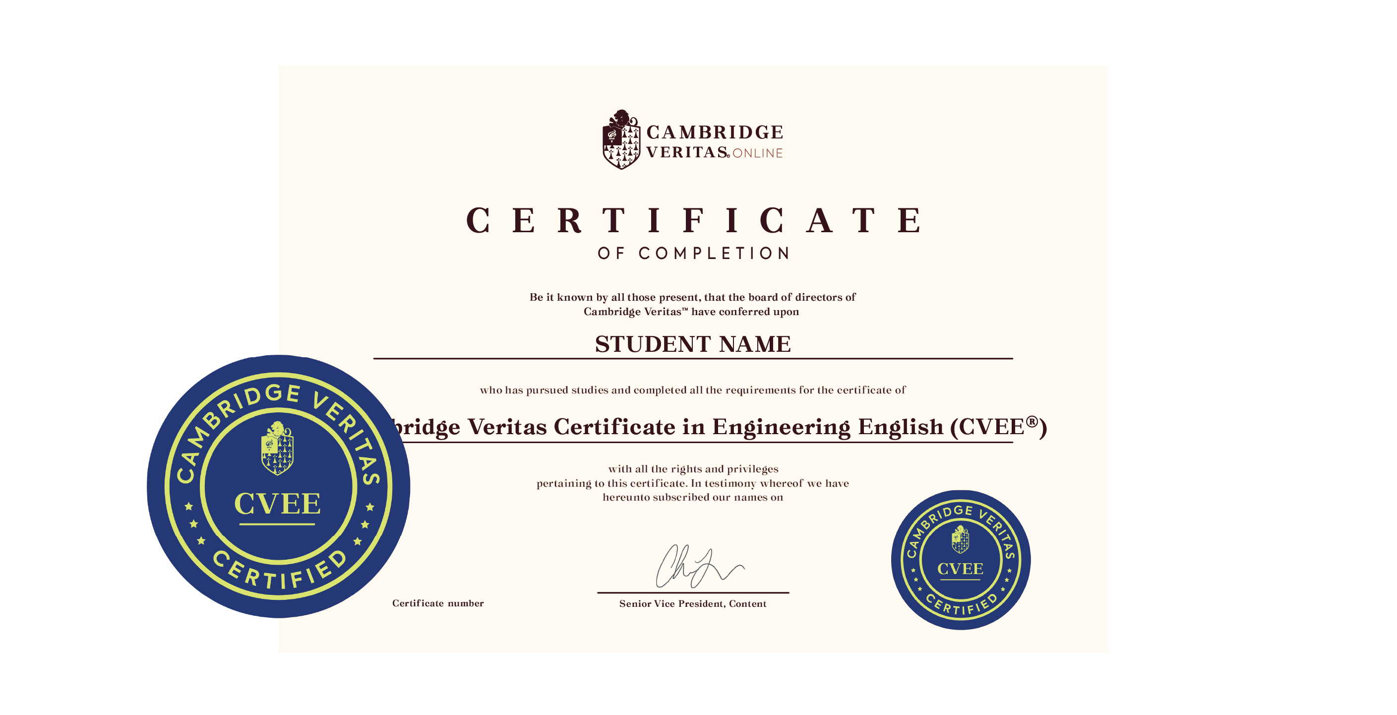 Cambridge Veritas Certificate in Engineering English (CVEE®)