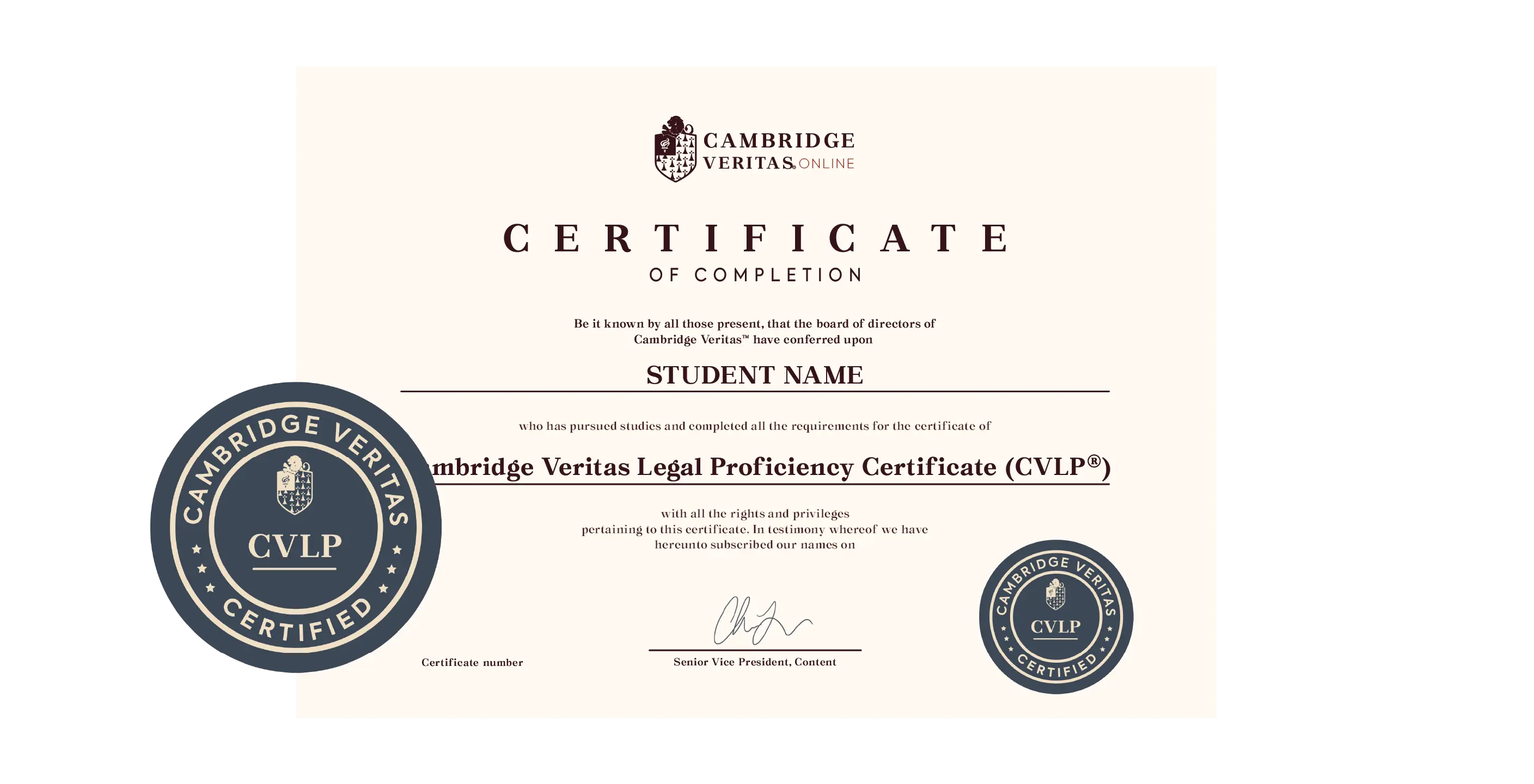 Cambridge Veritas Legal Proficiency Certificate